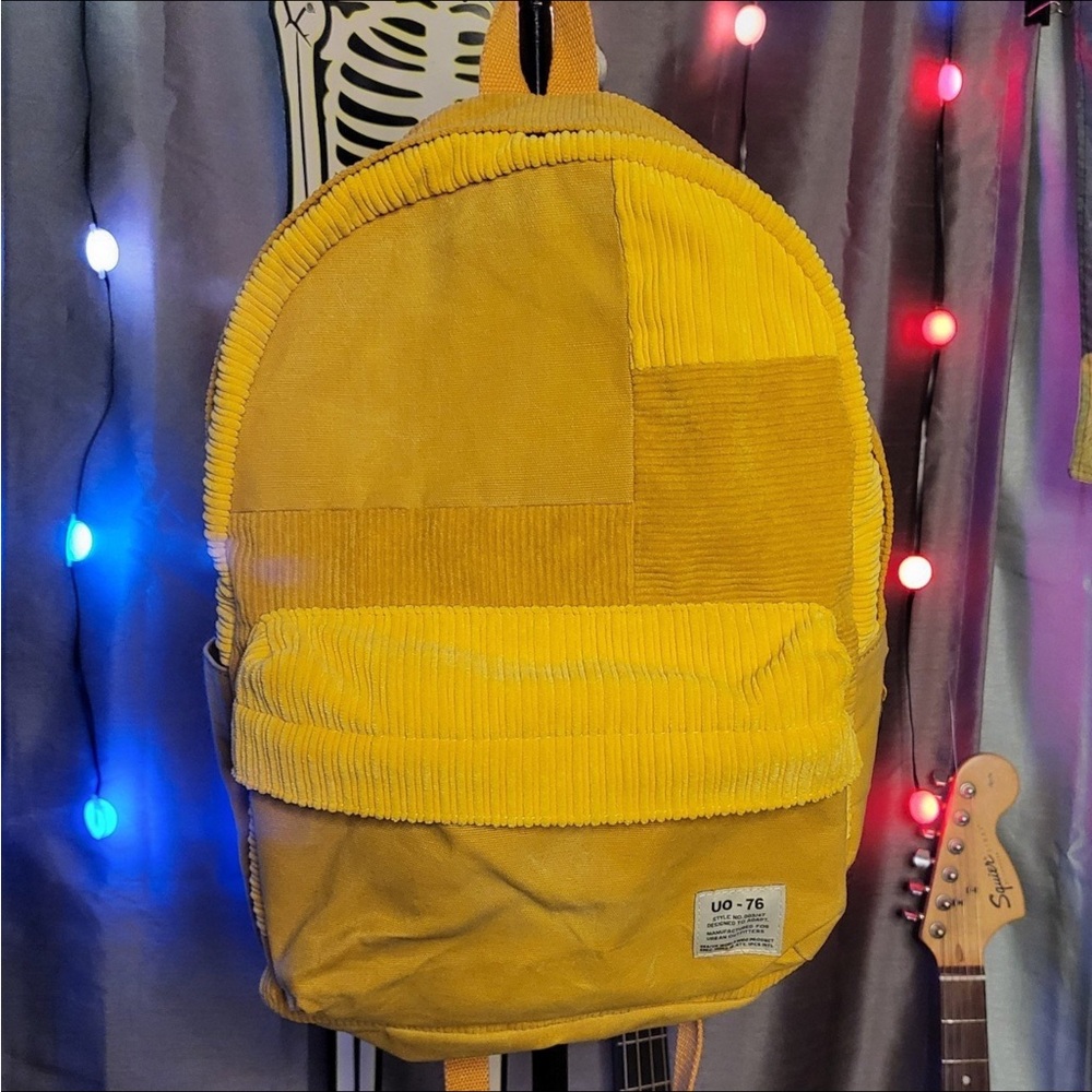 Urban Outfitters Yellow Canvas Backpack Grunge Skater 90’s